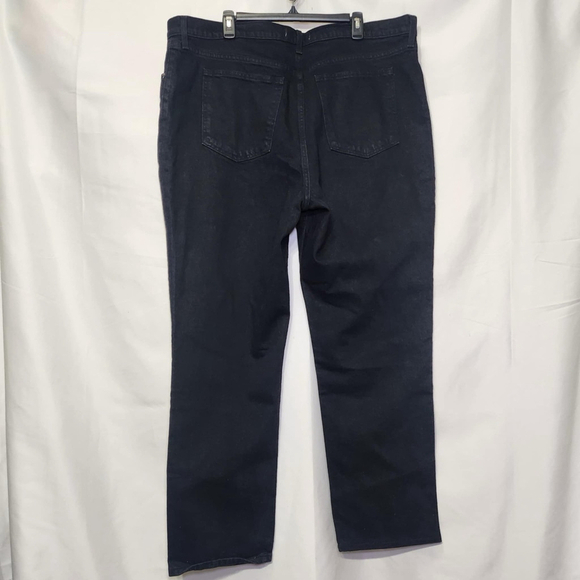 Abercrombie & Fitch The '90s Straight Ultra High Rise Jeans 35/20R Black - Picture 4 of 10